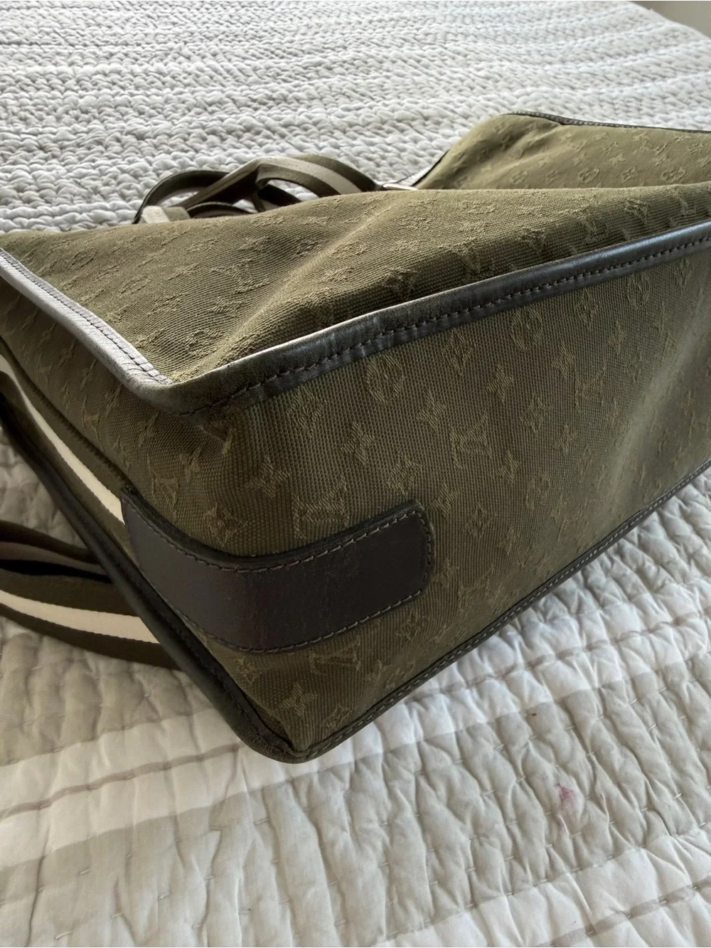 Louis Vuitton Olive Green Monogram Canvas Mini Lin Mary Kate Briefcase